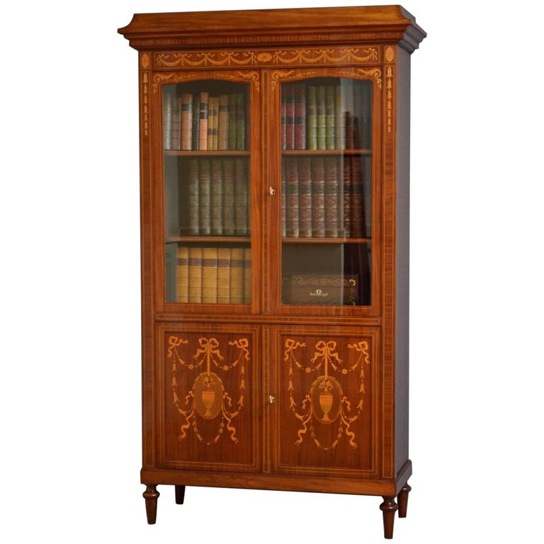 Turn of the Century French Bookcase in Mahogany at 1stDibs