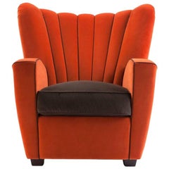"Zarina" Fabric Armchair Designed by Cesare Cassina, Adele-C