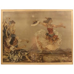 William Russell Flint, Danza Montana Colored Lithograph