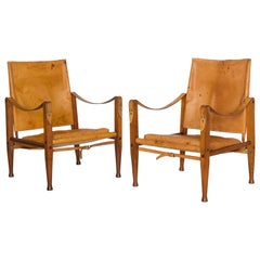 Pair of Kaare Klint 'Safari Chairs' for Rud. Rasmussen