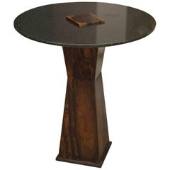 Zircote Wood and Granite Side Table by Gregory Clark