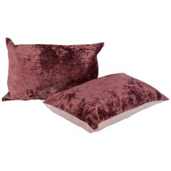 Pillow Cases Made from Antique Central Asian Silk Velvet