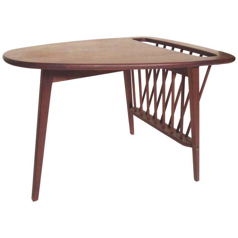Arthur Umanoff Side Table With Magazine Rack
