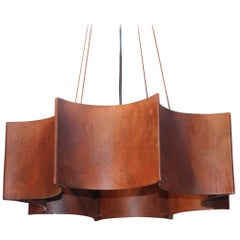 Italian Rust Finish Hanging Fixture Designed by Brendan Bass