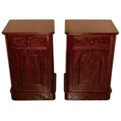 Antique Pair of Victorian Mahogany Bedside Cupboards