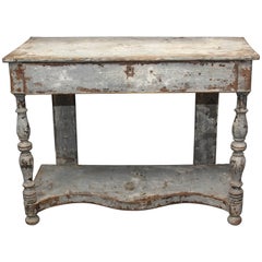 Rustic French  Country Console Table