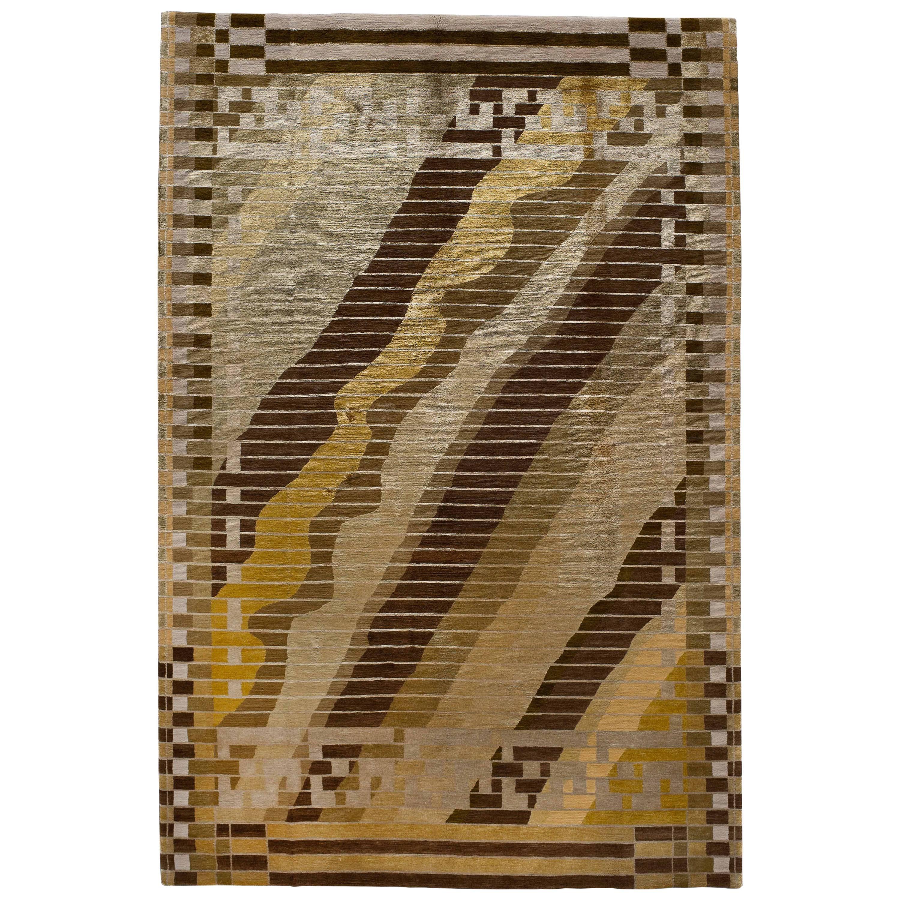 Gold Abstract Rug