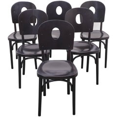 Six Jacob & Josef Kohn Bird Cage Chairs, for Thonet