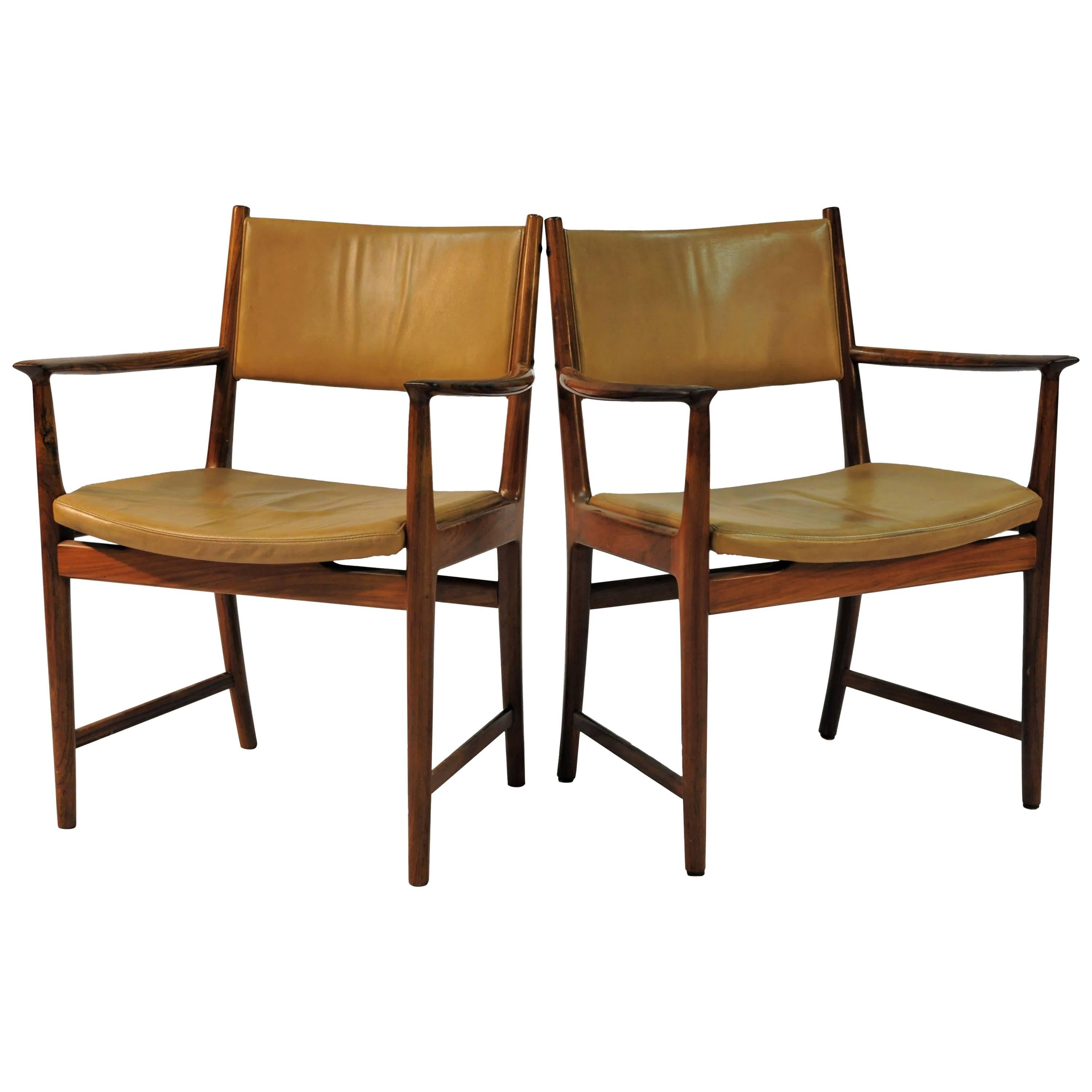 1960s Kai Lyngfeldt Larsen Set of Two Rosewood Armchairs by Soren Willadsen