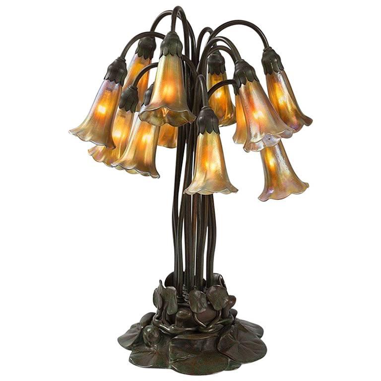 Tiffany Studios "Twelve-Light Lily" Table Lamp