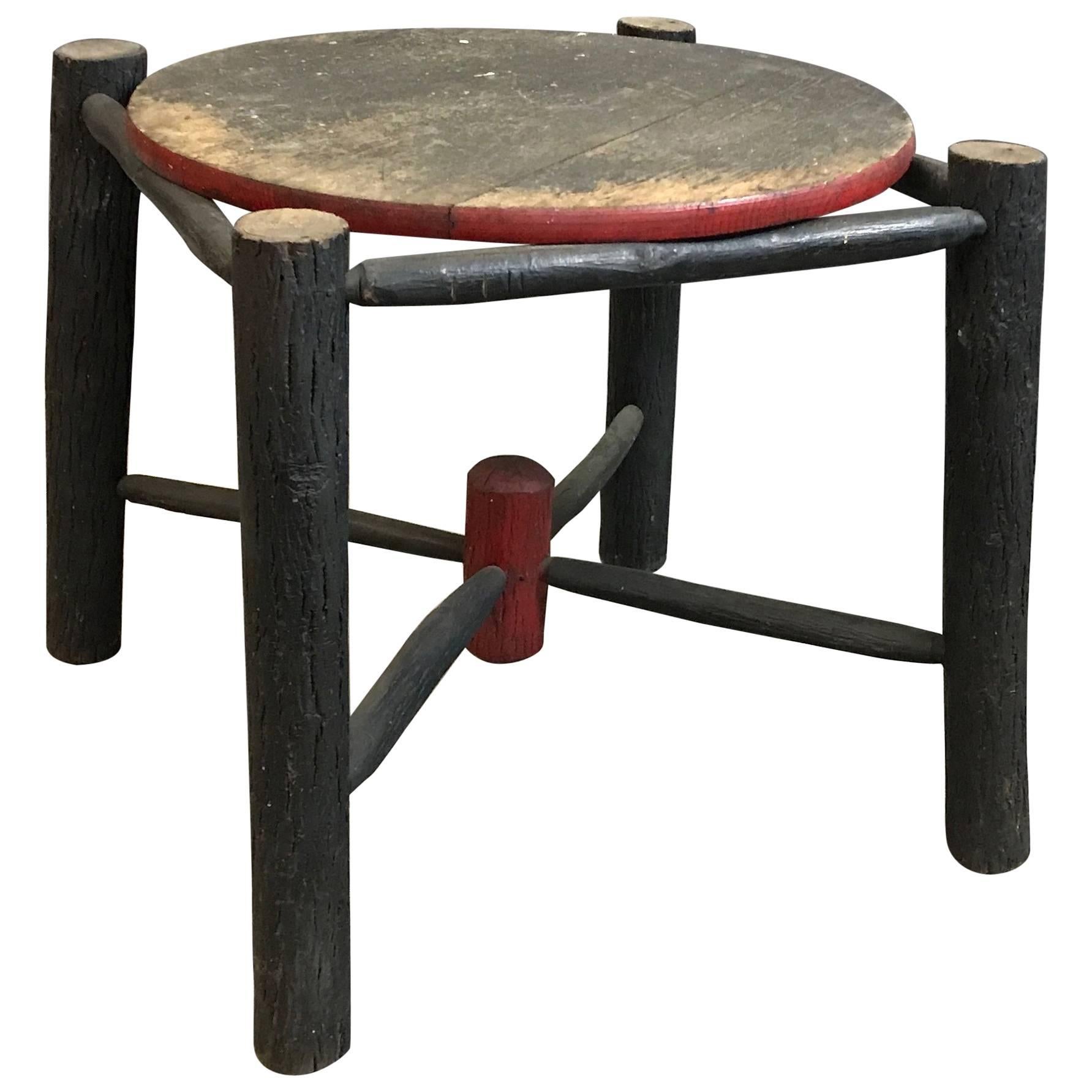 Rustic Painted Adirondack Log Table