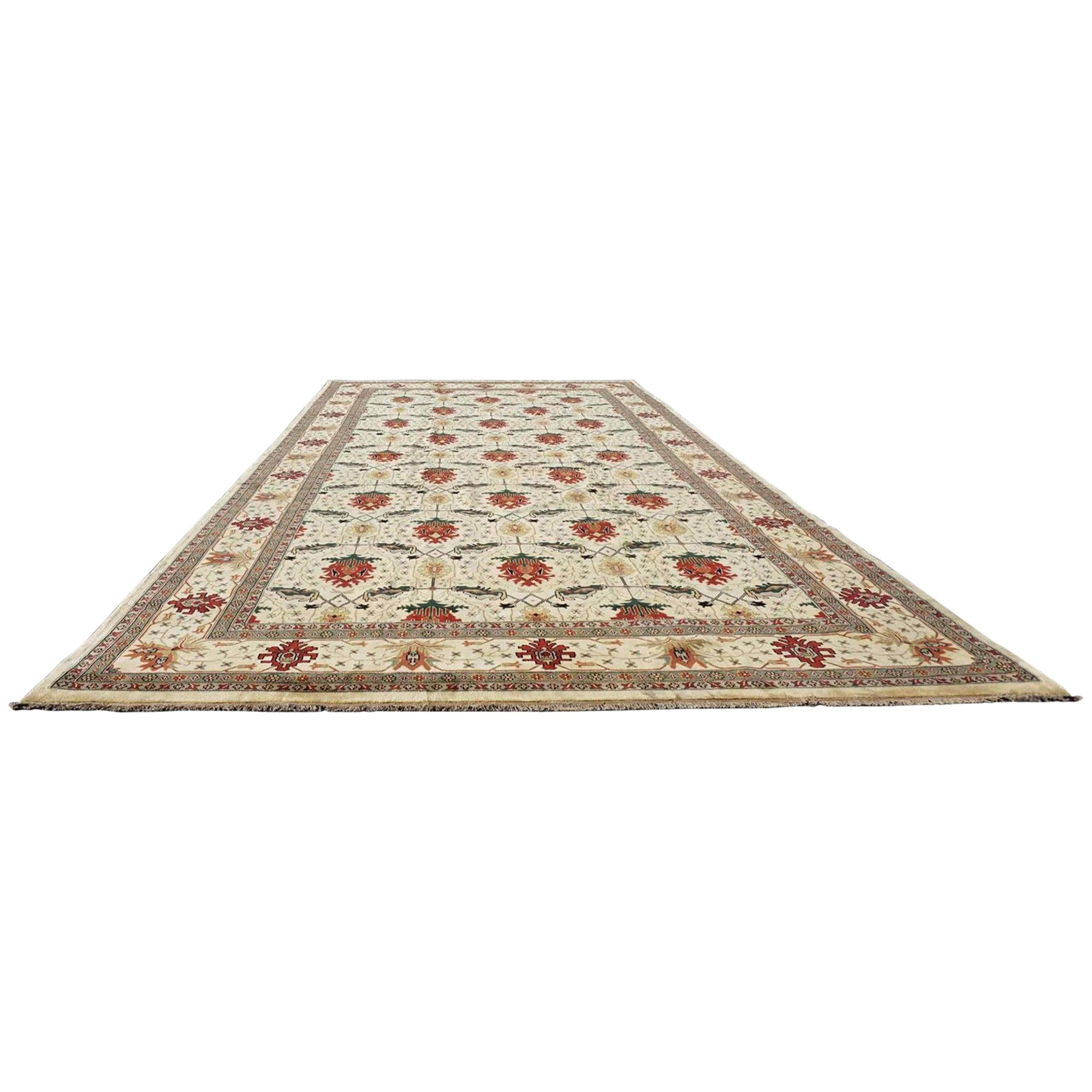Art & Craft hand-knotted wool area rug

1990

Measures: 13'10