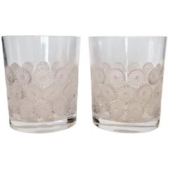 Vintage Lalique 'Napsbury' Cocktail Glass, Pair