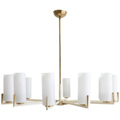 Twelve-Arm Brass Chandelier