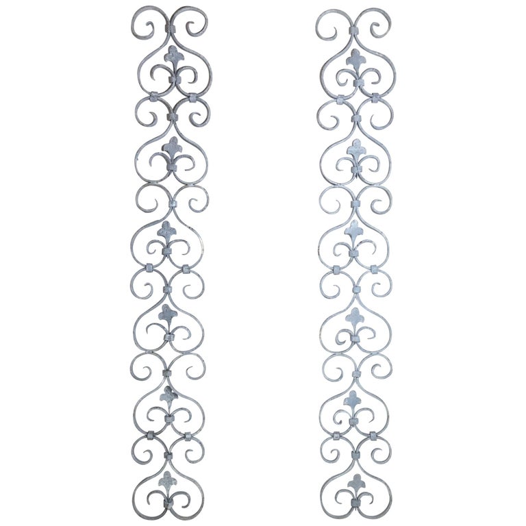 Pair of Wrought Iron Wall Hangings For Sale at 1stDibs iron wall