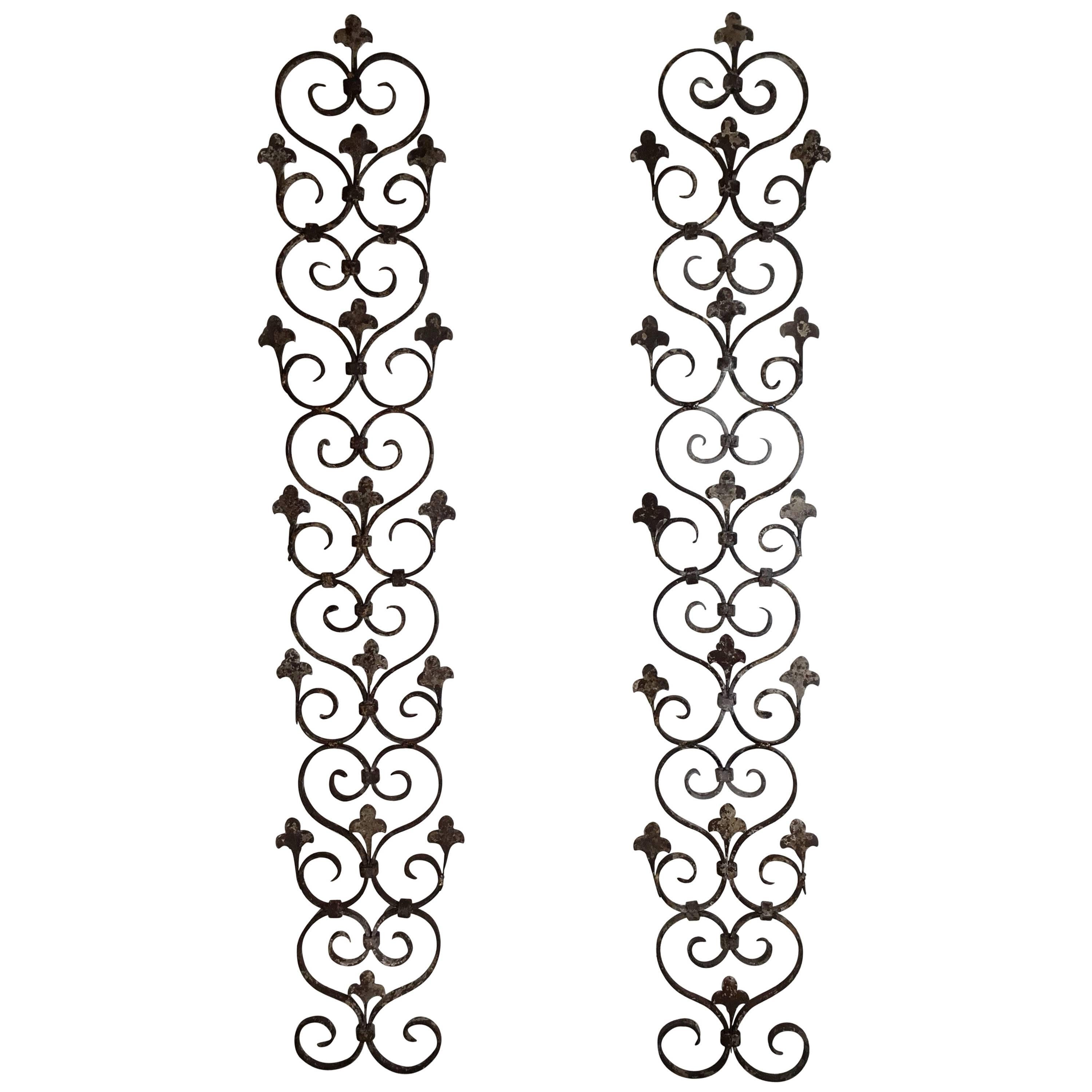 Pair of Wrought Iron Wall Hanging