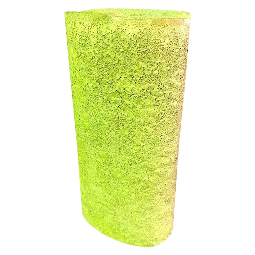 Otto Natzler firmato Volcanic Glaze California Studio Pottery Vaso a forma di vaso ovale in vendita