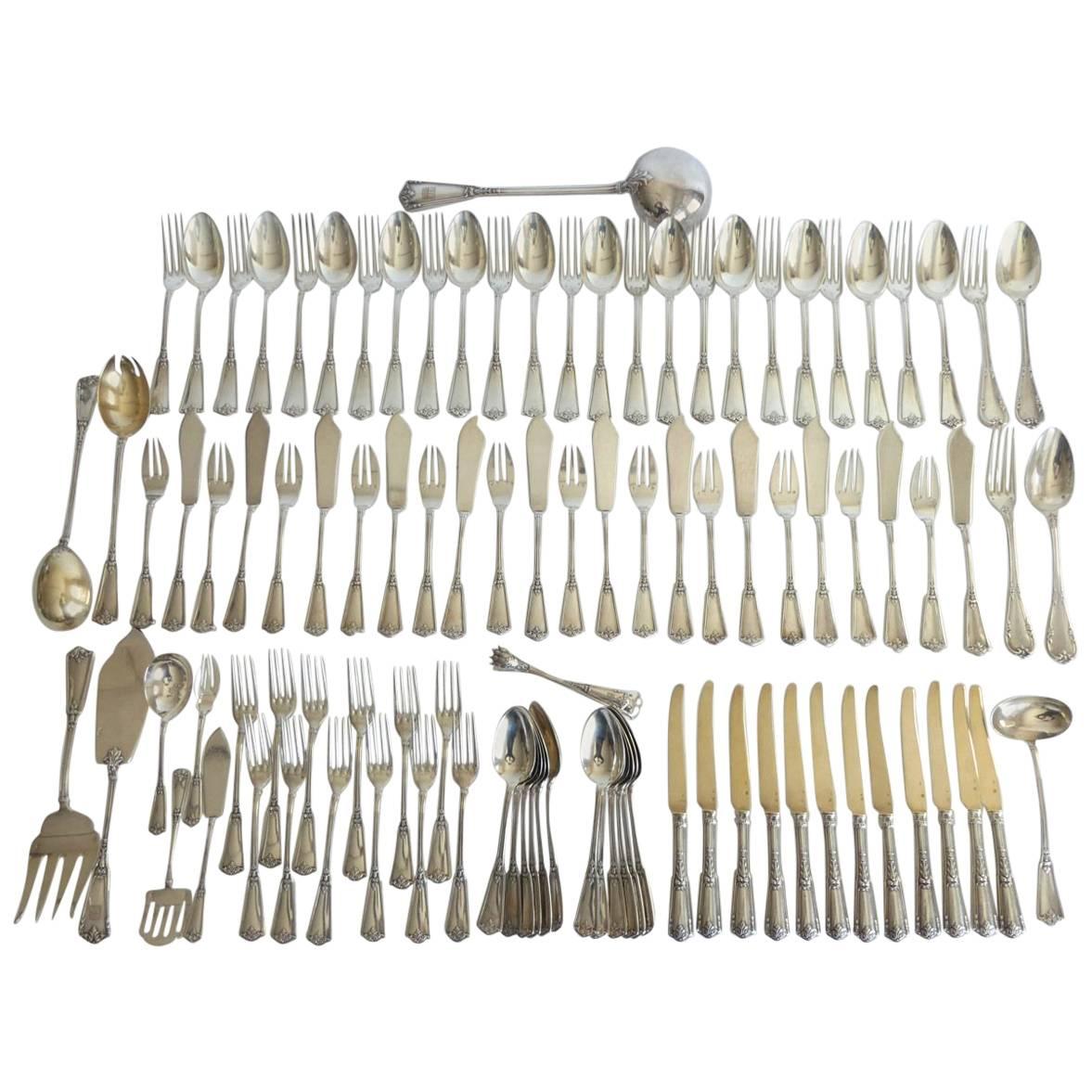 Olier & Caron French Sterling Silver Dinner Flatware
