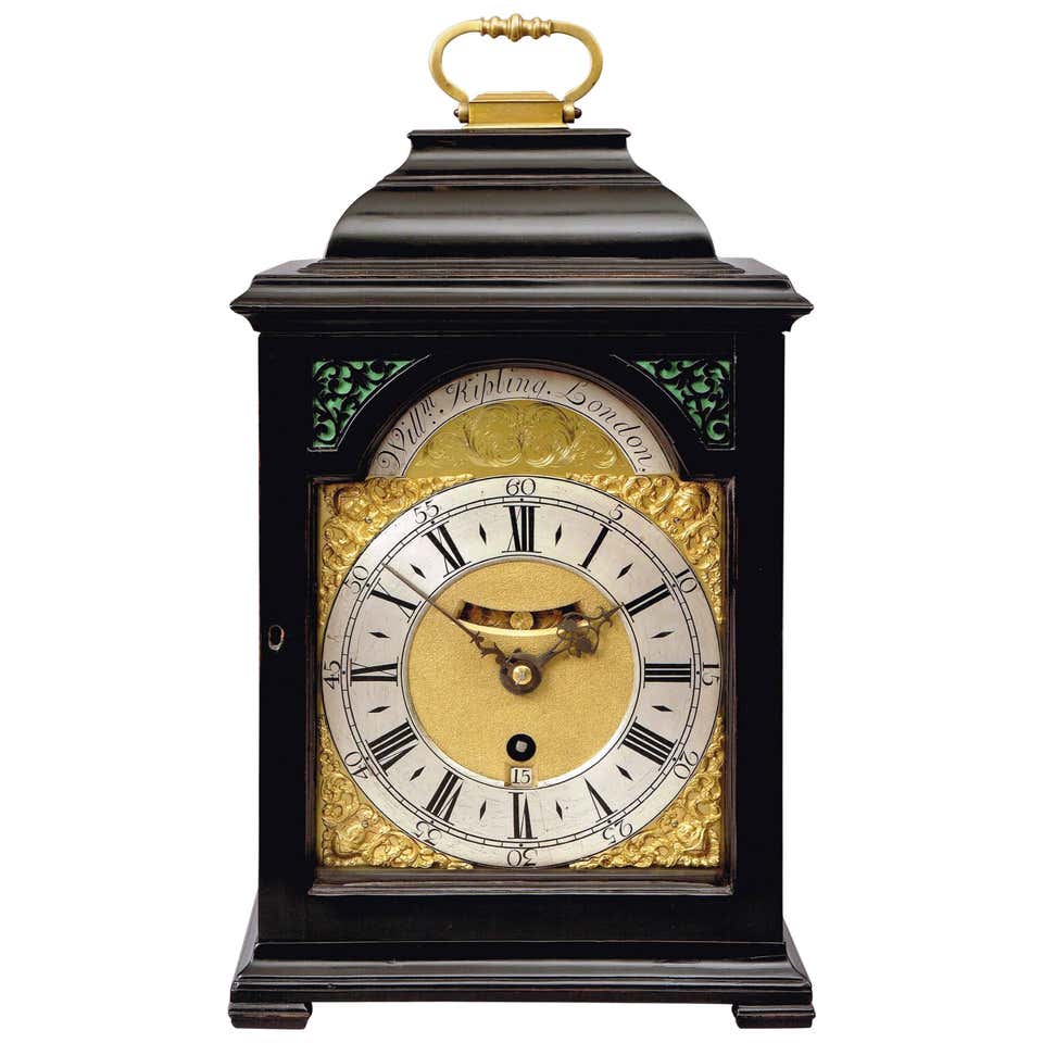 18th Century Antique Ebonized Bracket Clock By William Allam Of London For Sale At 1stdibs