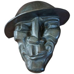 Antique Hollywood MGM Silent War Movie the Big Parade Memorabilia Karl Dane Bronze Mask
