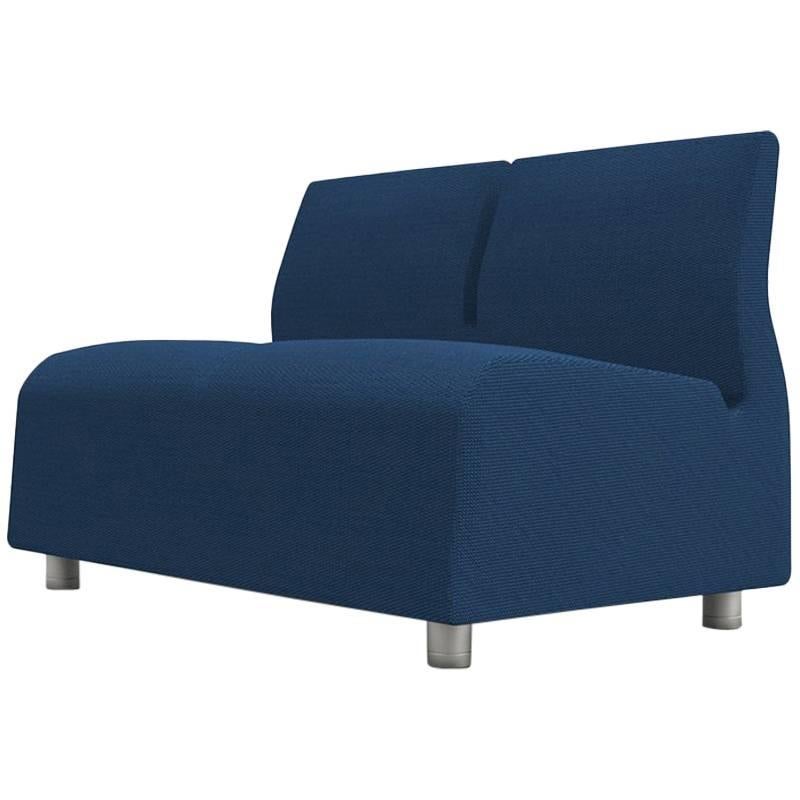 Two seater Conversation Upholstered Blue Sofa Satyendra Pakhale 21st Century For Sale