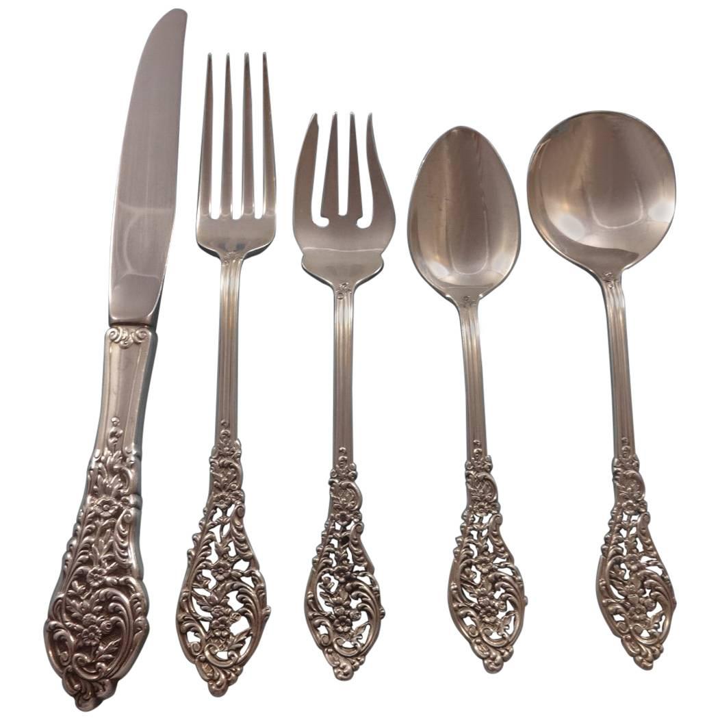 Florentine Lace by Reed 
Barton Sterling Silver Flatware Service 8 Set 40 Pcs