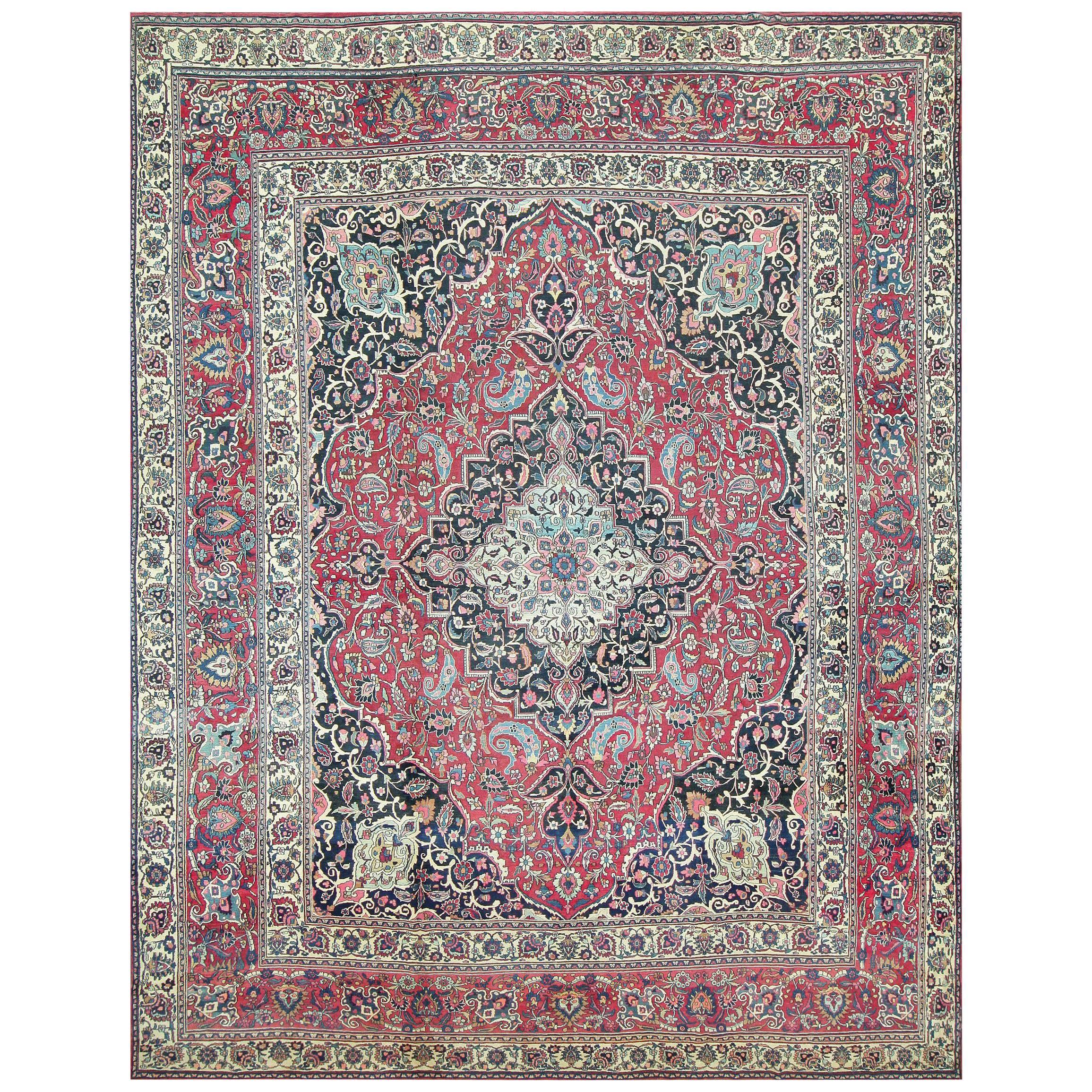 Oversized Fine Antique Persian Khorassan Mashad Rug. Size: 15 ft 6 in x 20 ft 
