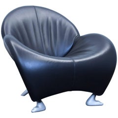 Leolux Papageno Designer Chair Black One-Seat Couch Modern