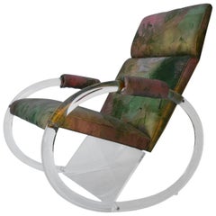 Charles Hollis Jones Lucite Rocking Chair