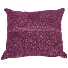 Antique Pillow Case Made from an Early 20th Century Fez Embroidery from Morocco