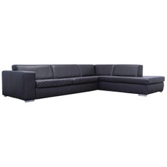 Ewald Schillig Designer Corner Sofa Leather Brown Function Couch