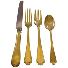 Flemish Gold by Tiffany and Co. Sterling Silver Flatware Set Service Vermeil