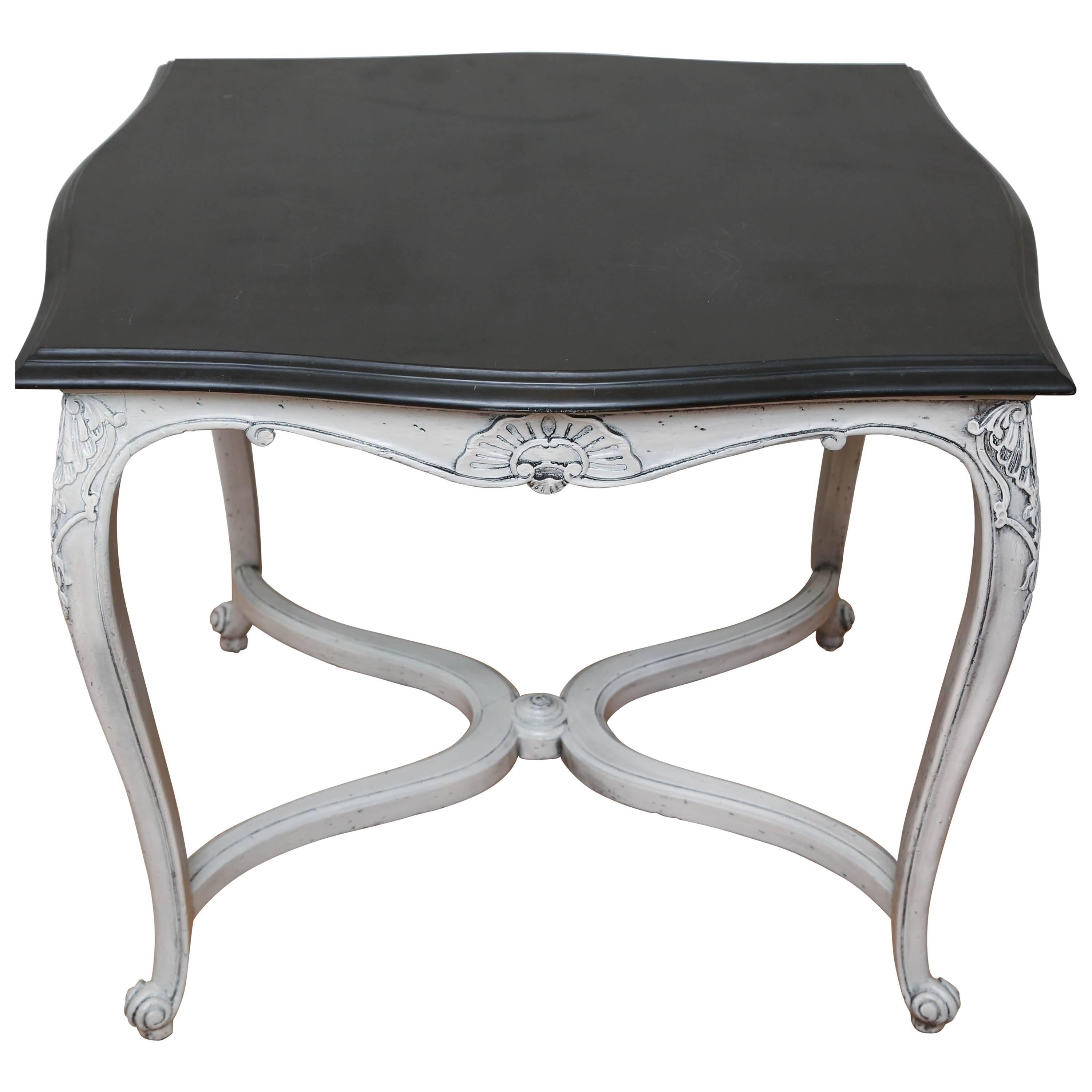 French Regence Style Table with Natural Slate Top For Sale