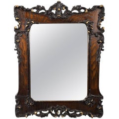 Antique Wall Mirror in Oak Frame, Late Victorian, English, circa 1890
