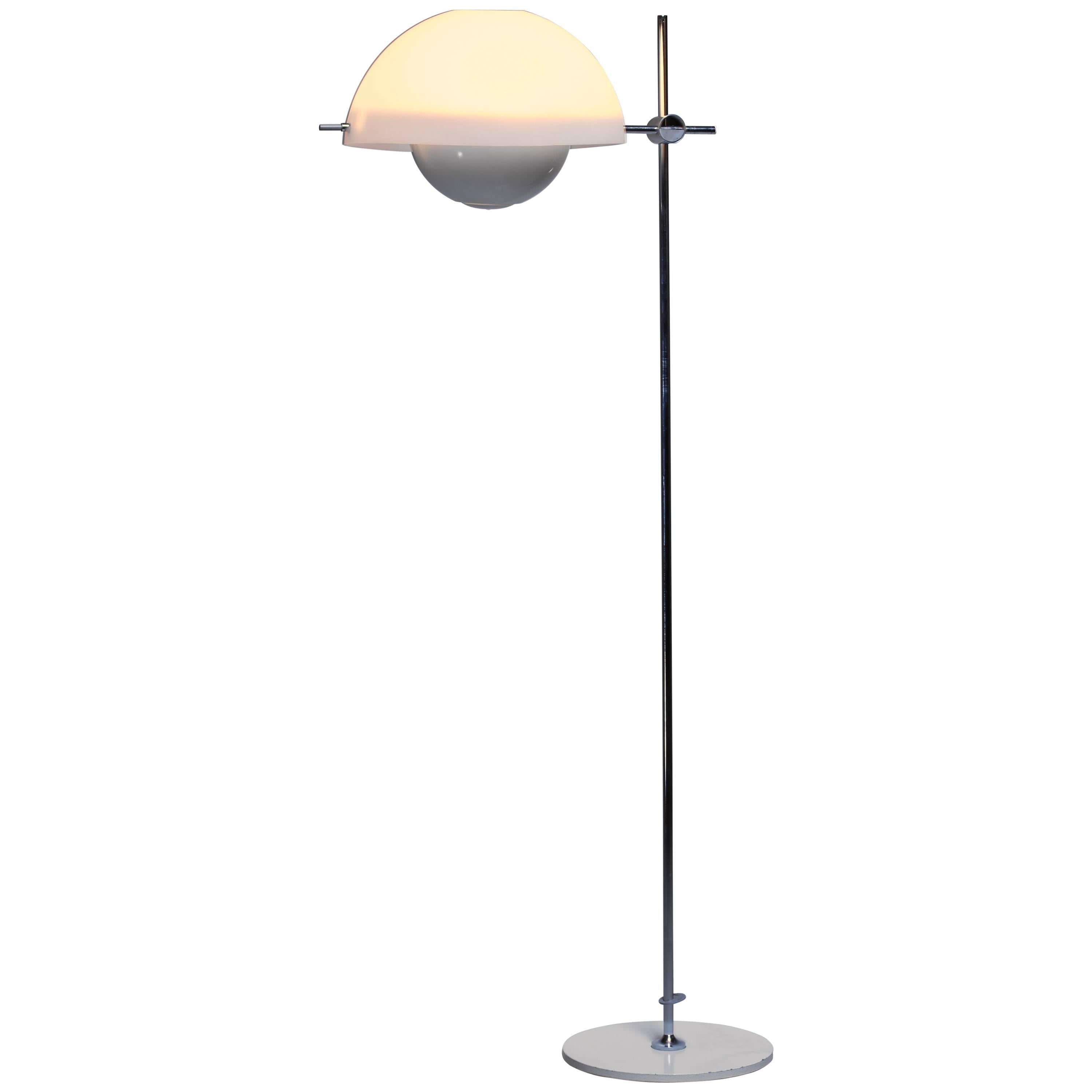 Baltensweiler Rare Floor Lamp, Switzerland, 1960s For Sale