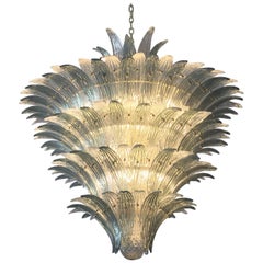 Oversized Italian Murano Palm Style Chandelier