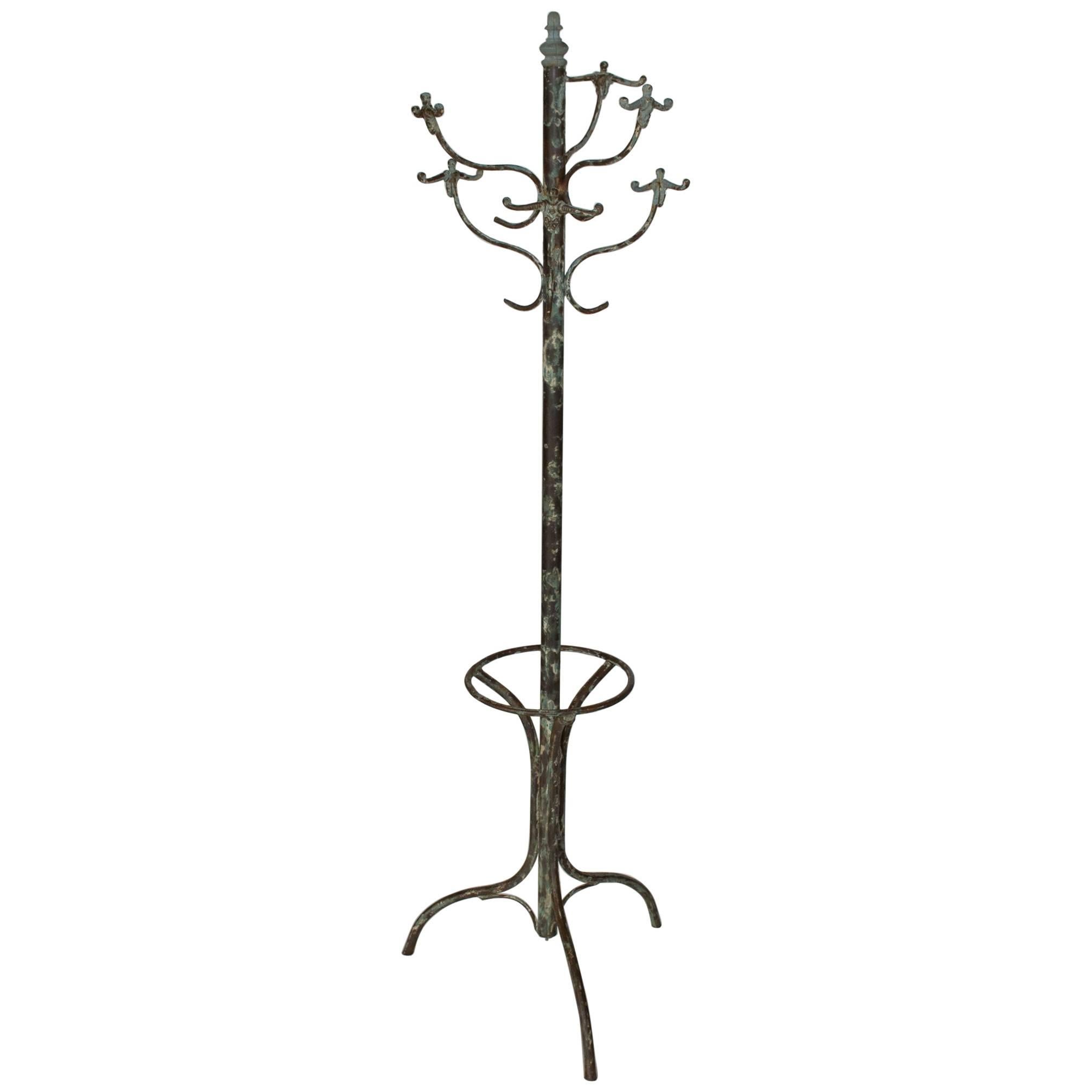 Antique Wrought Iron Coat Rack at 1stDibs