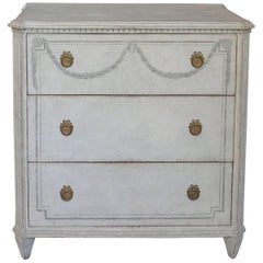 Gustavian Style Chest of Drawers with Painted Swags