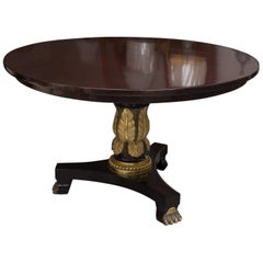 Mahogany Regency Style Center Table