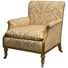 Antique 19th Century Upholstered Armchair