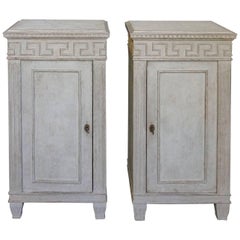 Pair of Neoclassical Style Bedside Cabinets