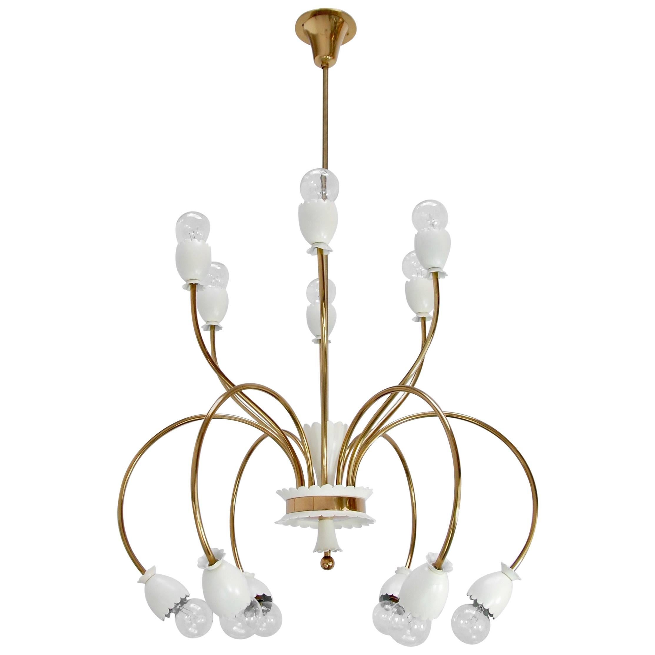 Twelve-Light Botanical Chandelier