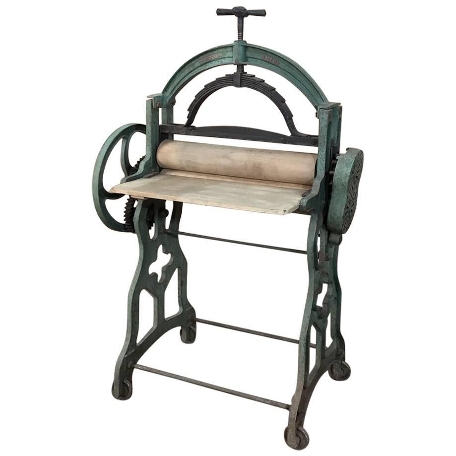 Antique Industrial Laundry Cloth Roller Press