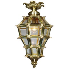 Antique French Louis XIV Style Early 20th Century Gilt Bronze Versailles Style Lantern