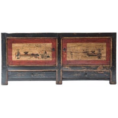 Mongolian Painted Two-Door Cabinet, c. 1850