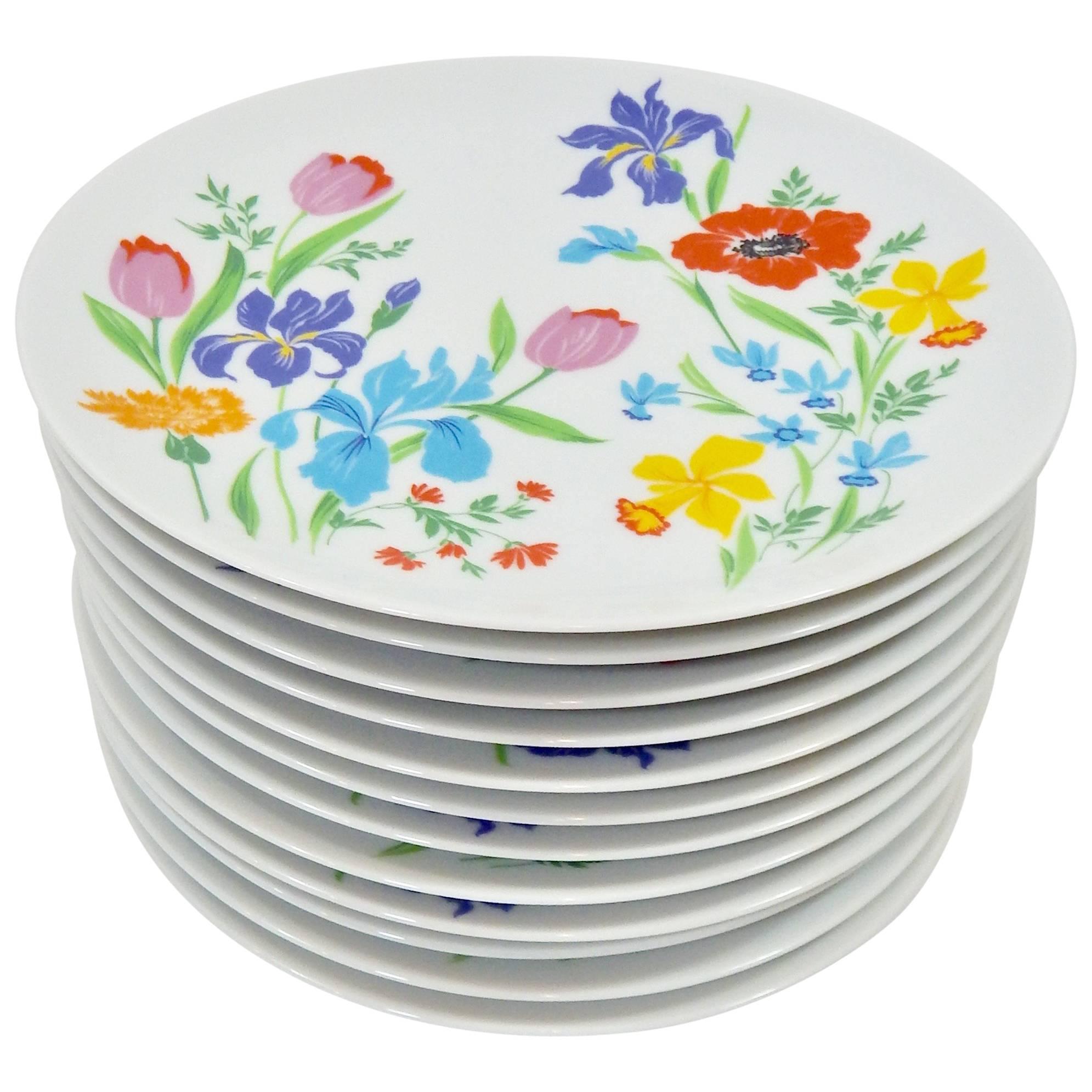 Heinrich, Germany Porcelain Serverware / Plates Set of 12  For Sale