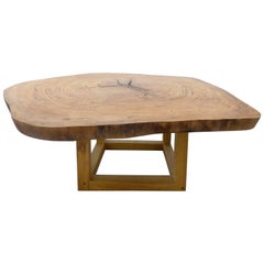 Organic Dining Table by Valeria Totti, Reclaimed Wood from the Brazilian Amazon