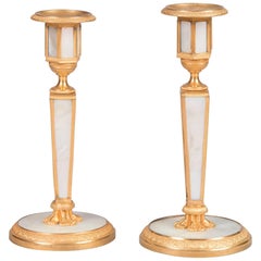 19th Century French Empire Pair of Candlestick