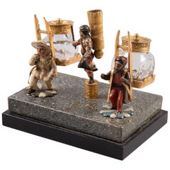 19th Century Viennese Inkstand with Three Figures