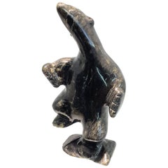 Inuit Soapstone Dancing Bear by Harry Ikalukjuak